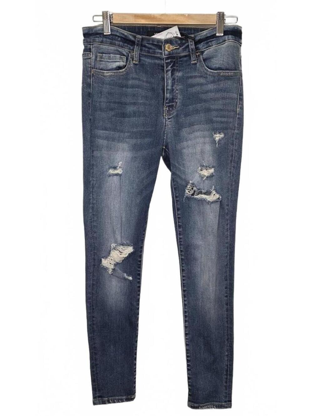 NWT Vervet Distressed Mid-Rise Skinny Jeans- Medium Wash- Size  26